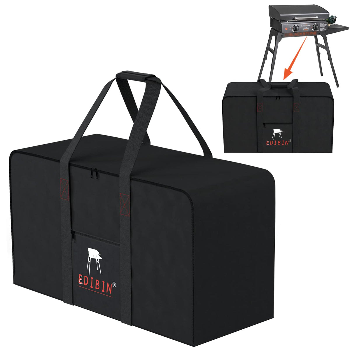 EDIBIN funda 22" vista frontal mostrando ajuste perfecto y protección
