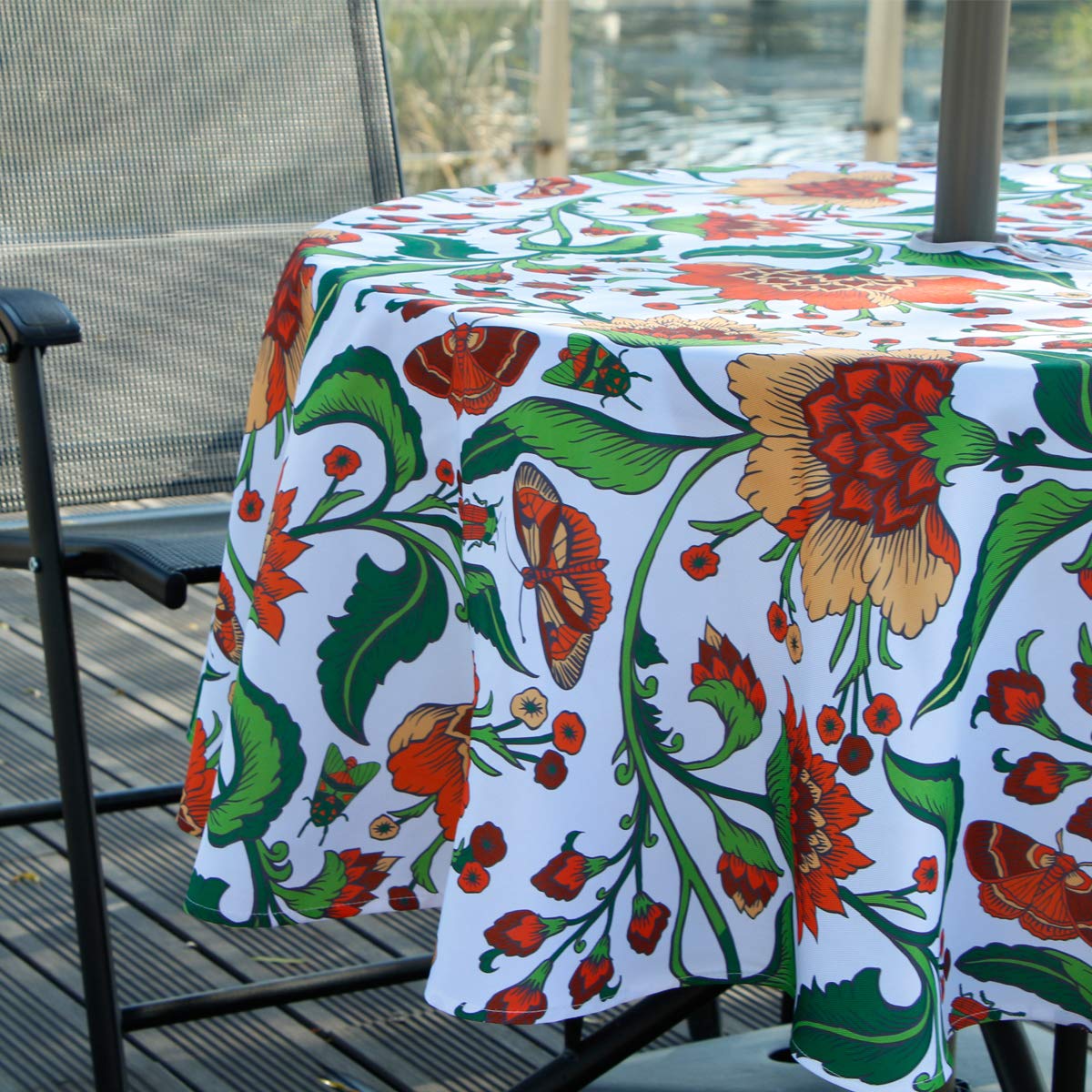 EHouseHome mesa de fiesta con mantel mostrando aspecto festivo