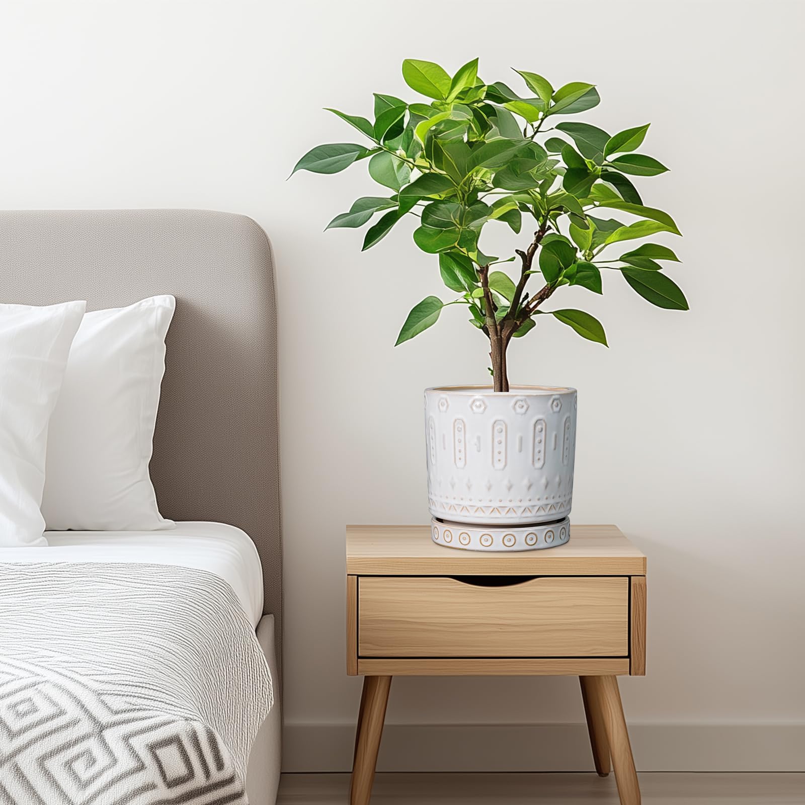 Eightpot etiqueta con dimensiones y material para identificar medidas exactas