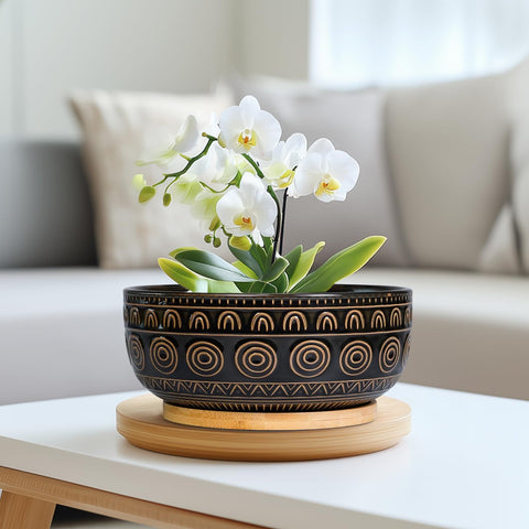 Eightpot maceta integrada en salón, aporta estilo boho y armonía