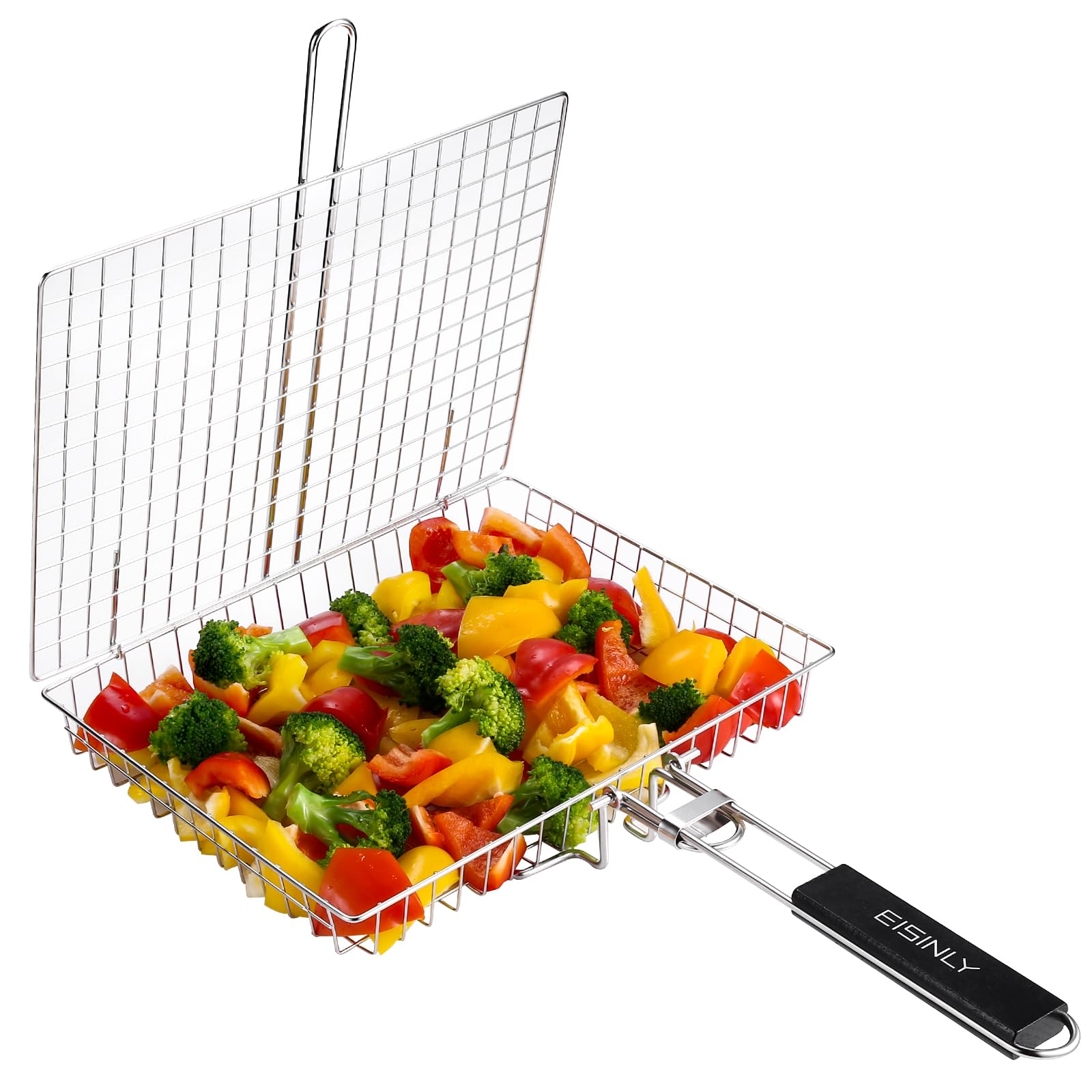 Eisinly caja frontal de la cesta para parrilla mostrando robustez y portabilidad