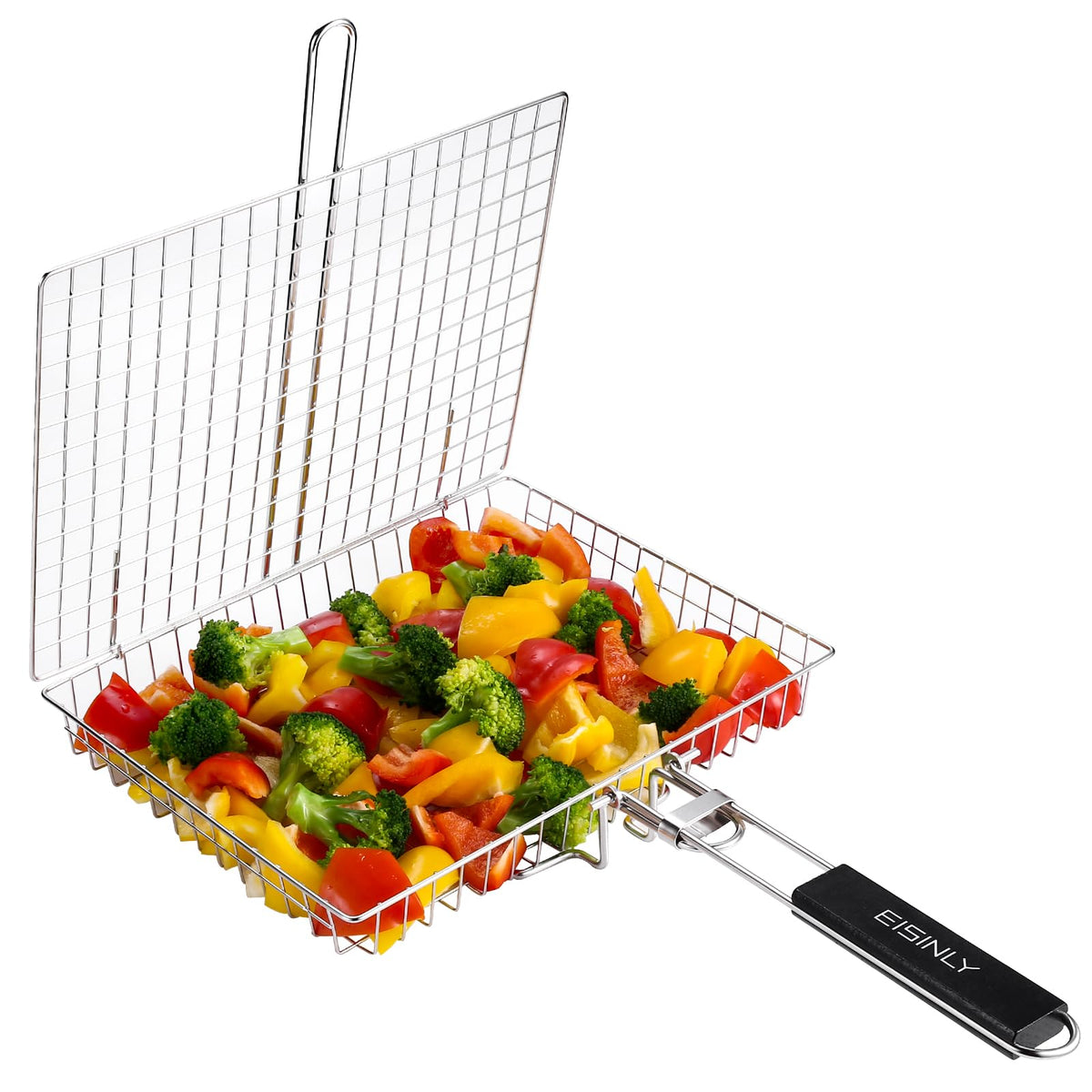 Eisinly caja frontal de la cesta para parrilla mostrando robustez y portabilidad