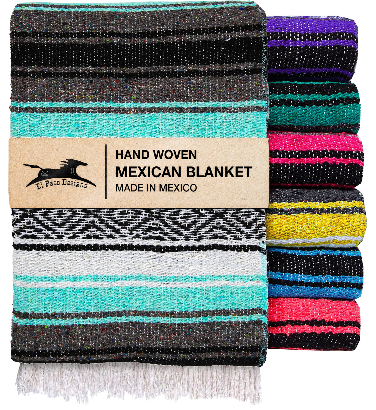 El Paso Designs manta frontal mostrando colores cool mint y gris, estilo y confort