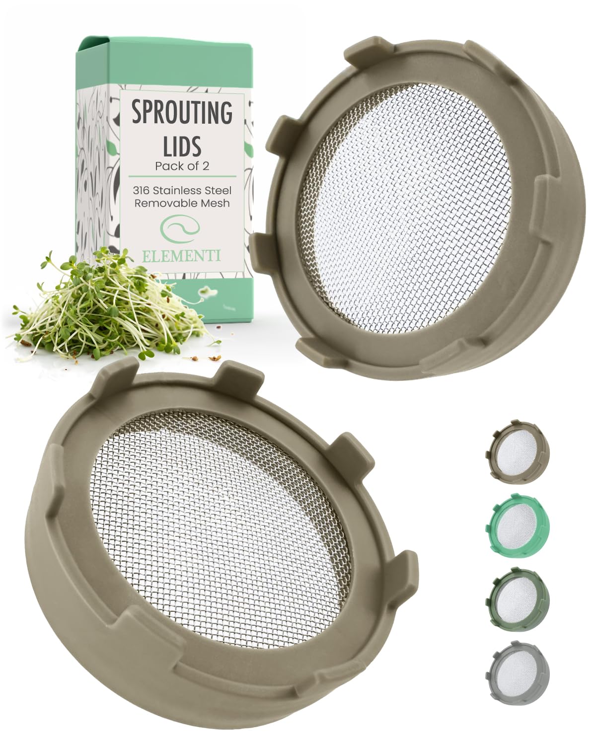 Elementi tapa frontal para Mason jar mostrando ajuste seguro y practicidad