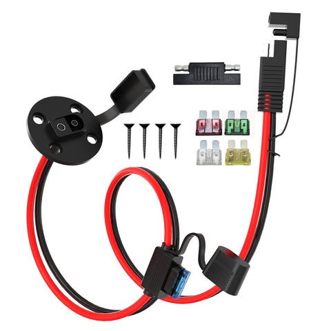 ELFCULB cable SAE frontal mostrando conector resistente y fácil acople