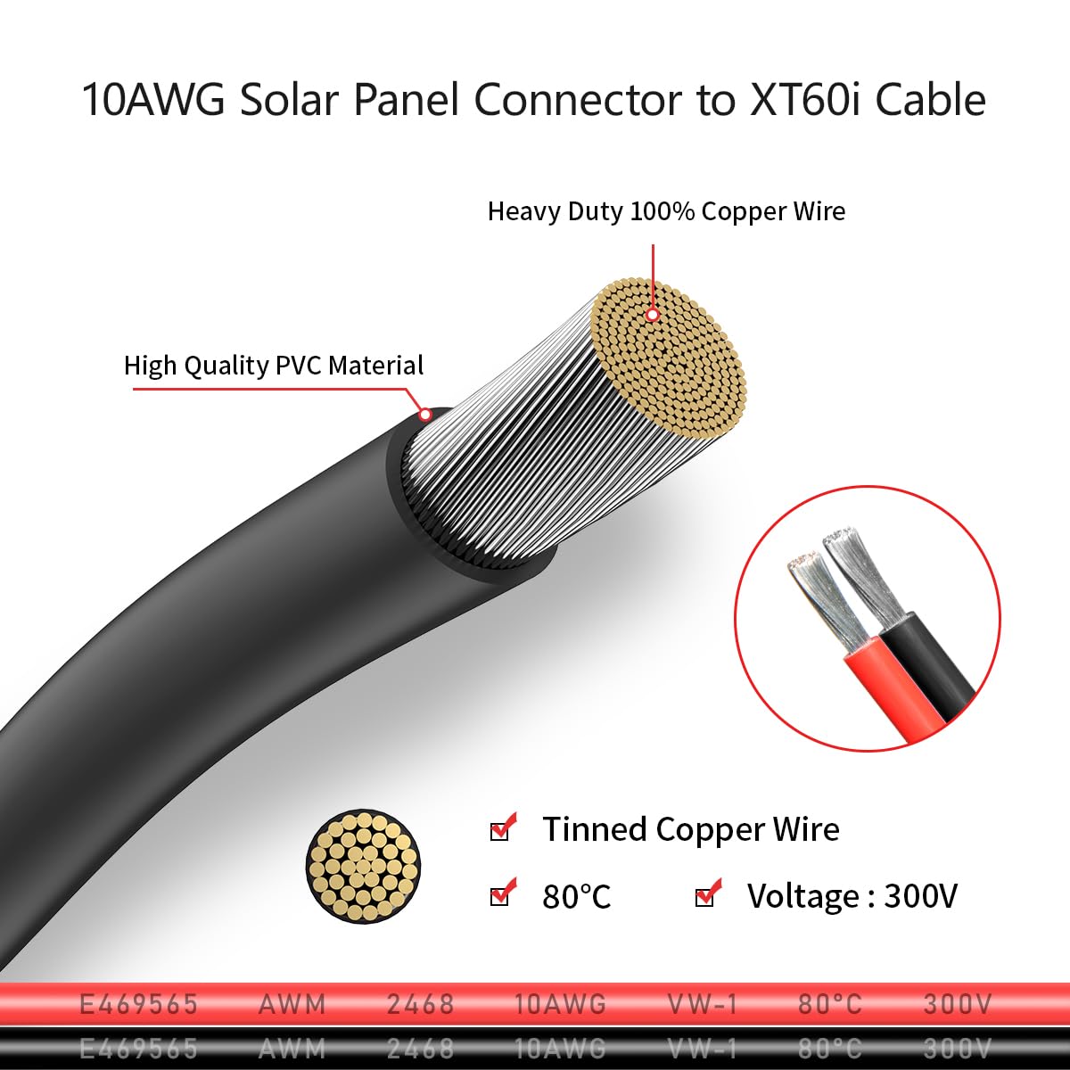 ELFCULB cable 25FT extendido para apreciar la longitud y alcance