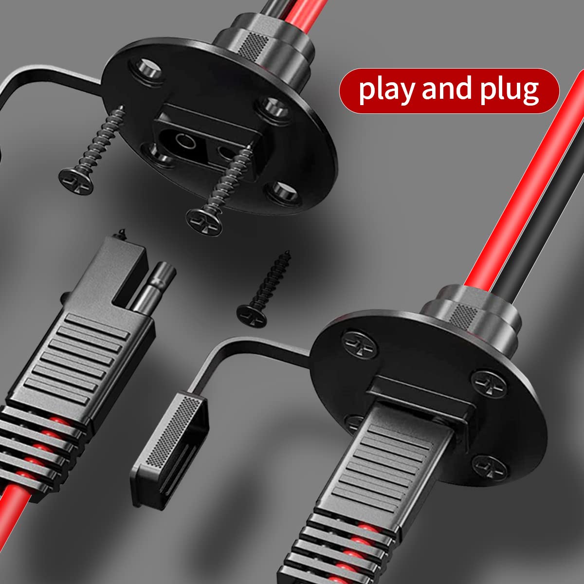 ELFCULB tapa impermeable en conector protegiendo contra lluvia y polvo