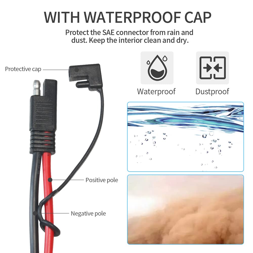 ELFCULB cable conectado a batería de coche ilustrando uso real