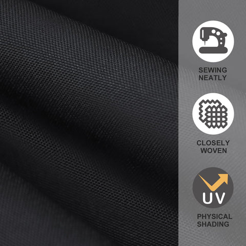 EliteShade etiqueta del dosel indicando material y protección UV