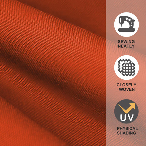 EliteShade etiqueta de material poliéster 180g mostrando especificaciones