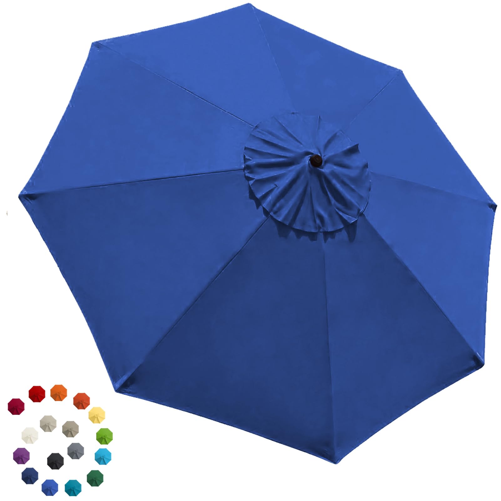 EliteShade vista frontal de la funda azul mostrando protección y renovación estética