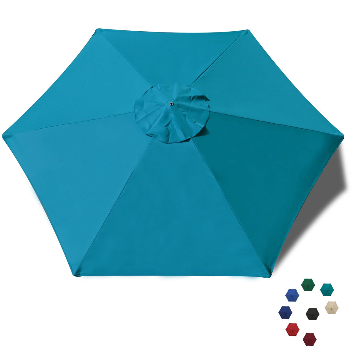 EliteShade toldo frontal teal mostrando cobertura y color vibrante