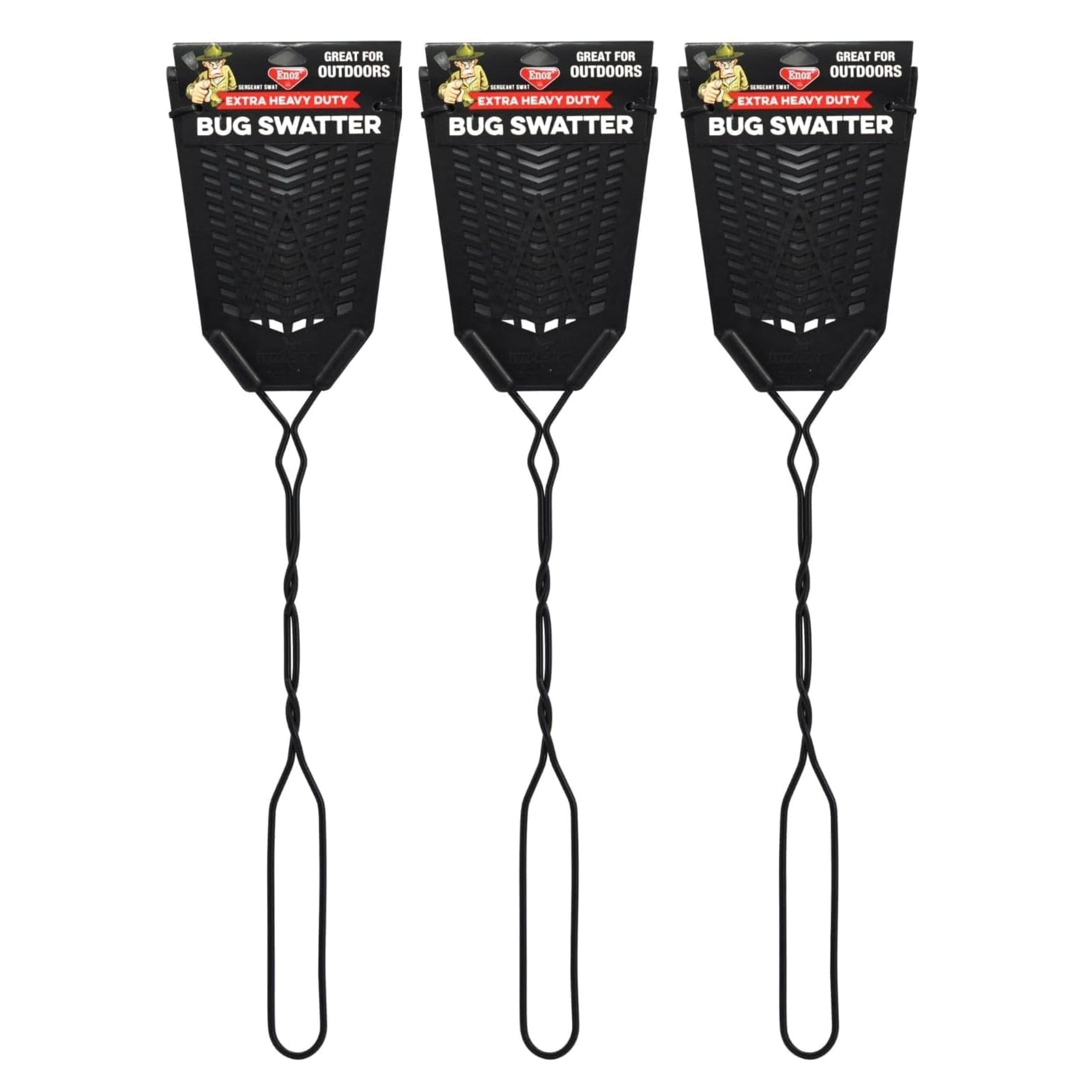 Enoz matamoscas pack frontal mostrando las tres unidades y robustez