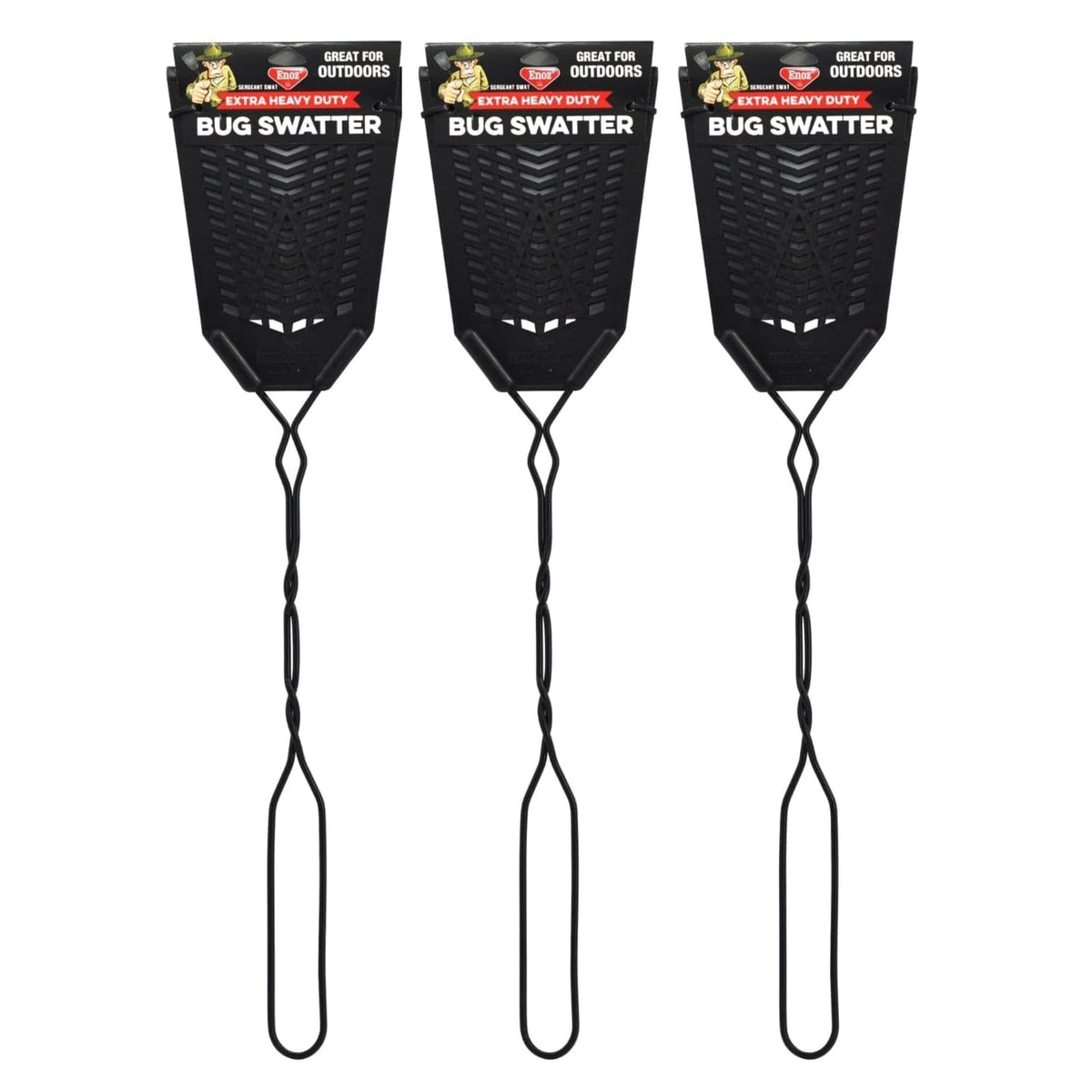 Enoz matamoscas pack frontal mostrando las tres unidades y robustez