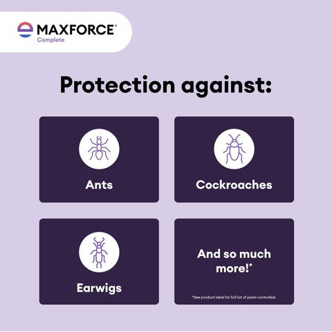 Envu Maxforce tamaño del envase junto a objeto cotidiano para escala