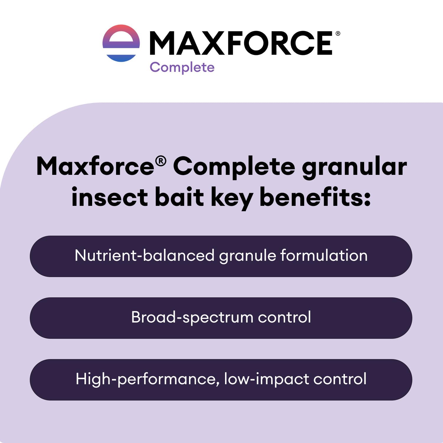 Envu Maxforce gránulos esparcidos en césped demostrando barrera