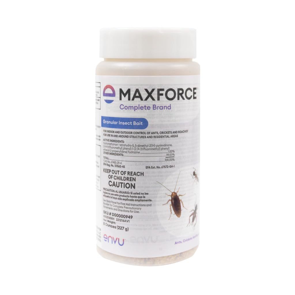 Envu Maxforce paquete frontal mostrando presentación 8 oz y uso exterior