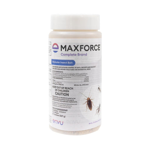 Envu Maxforce paquete frontal mostrando presentación 8 oz y uso exterior