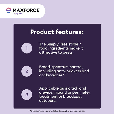 Envu Maxforce colocado en grieta como tratamiento localizado seguro