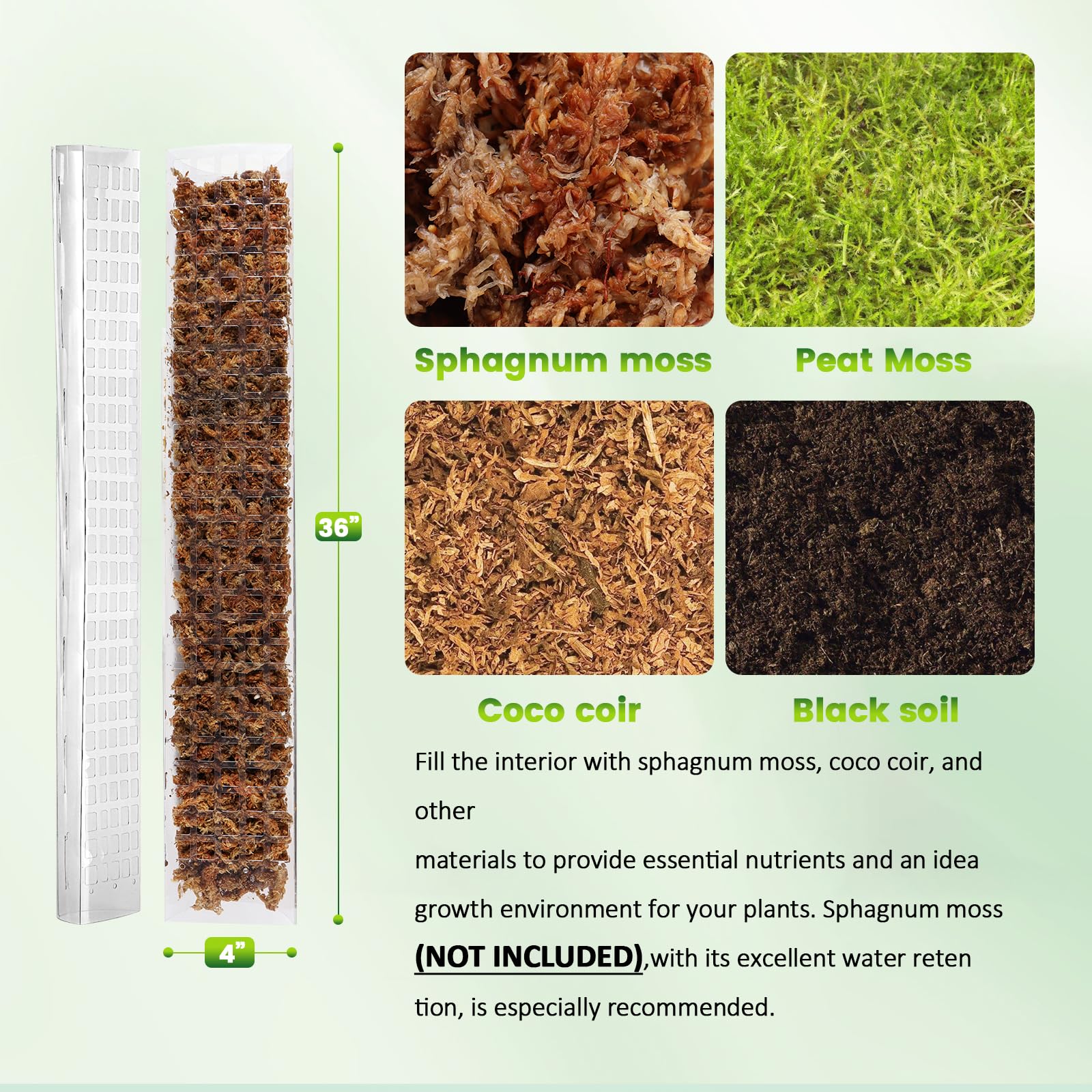 EOX textura de rejilla para sphagnum que facilita enraizamiento visible