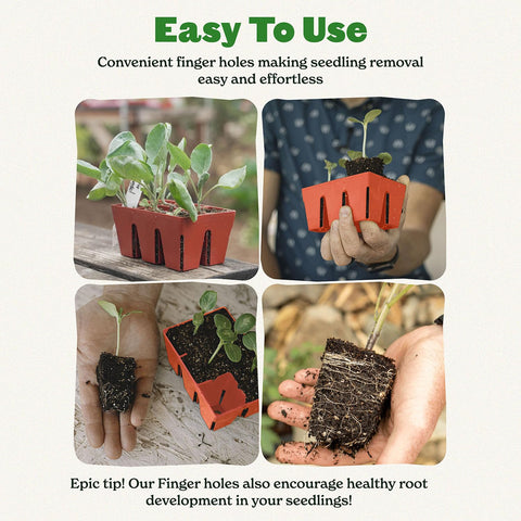 Epic Gardening primer plano de agujero inferior para extracción fácil