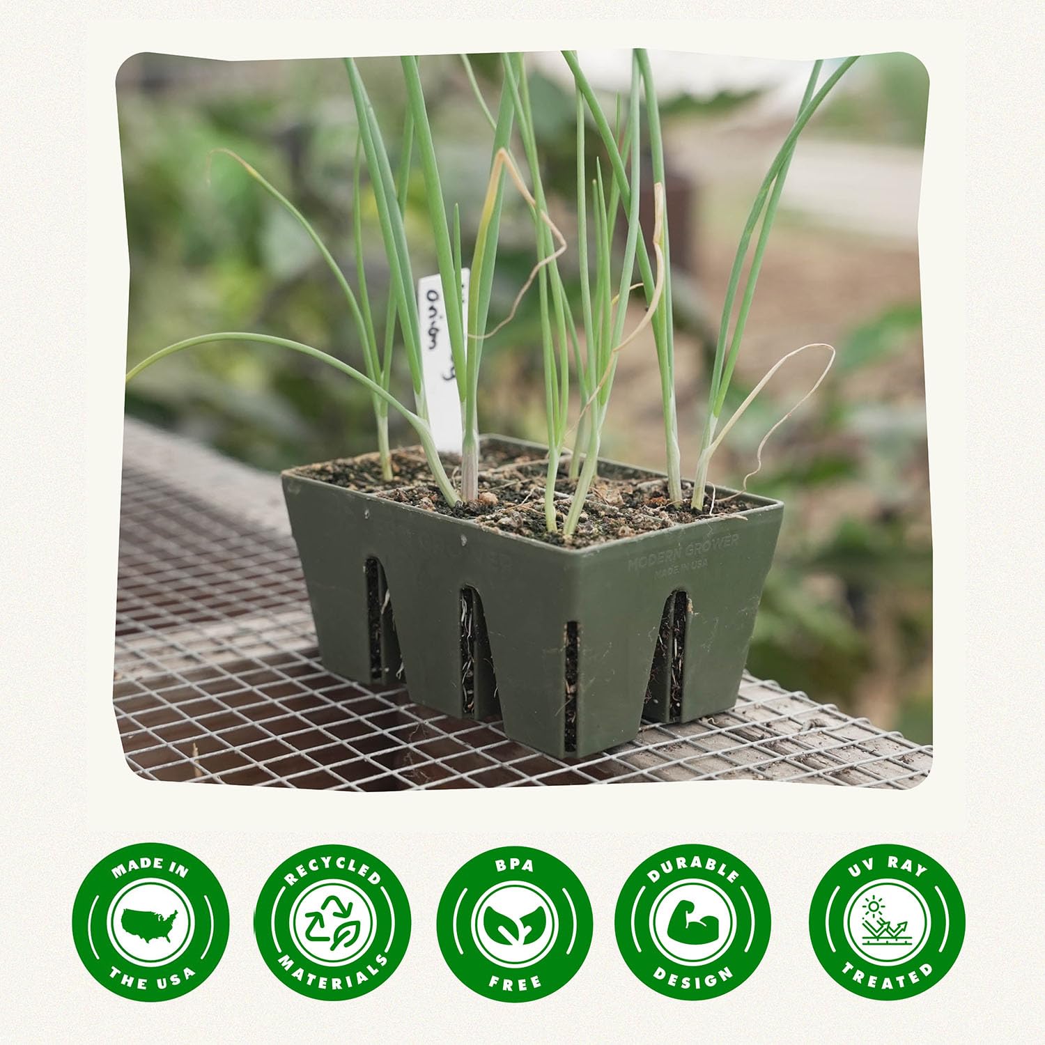 Epic Gardening pack de seis bandejas organizadas, solución reutilizable