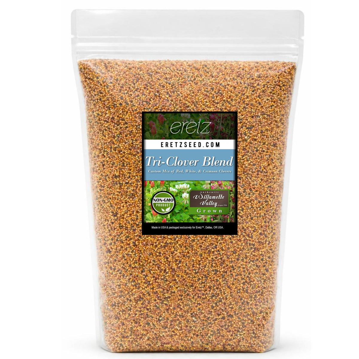 Eretz paquete Tri-Clover 5 lb mostrando presentación clara y beneficios