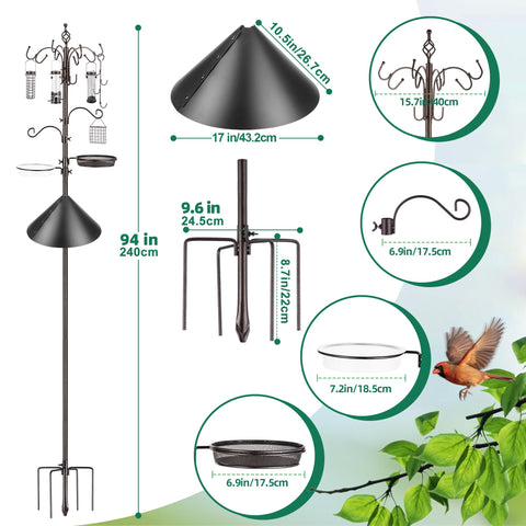 ERYTLLY barrera anti-ardilla instalada protegiendo los comederos