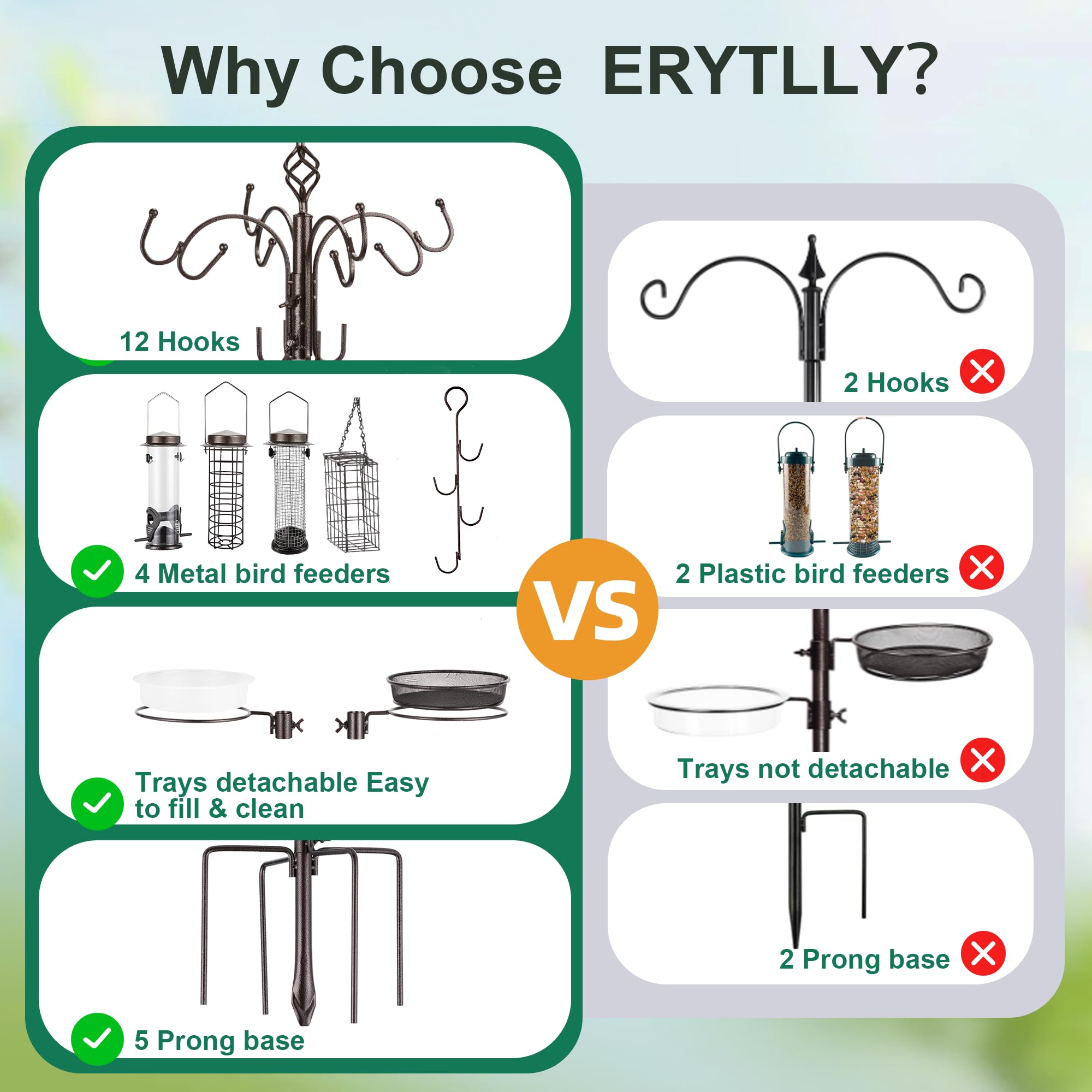 ERYTLLY base con horquilla enterrada para mayor estabilidad en el suelo