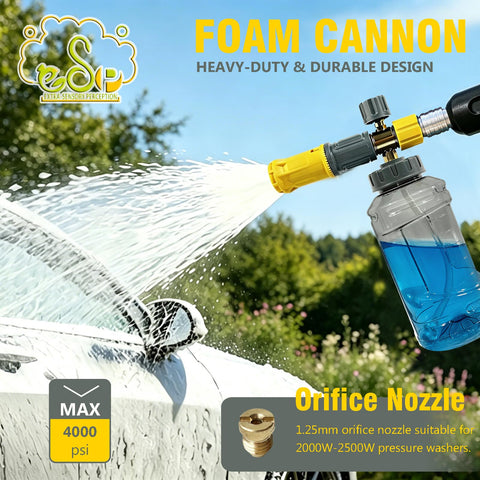 ESP Foam Cannon mando de control giratorio, ajuste fácil de densidad