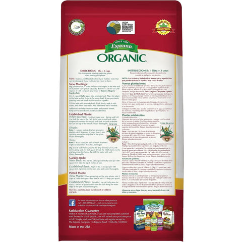 Espoma ingredientes naturales y Bio-tone en detalle