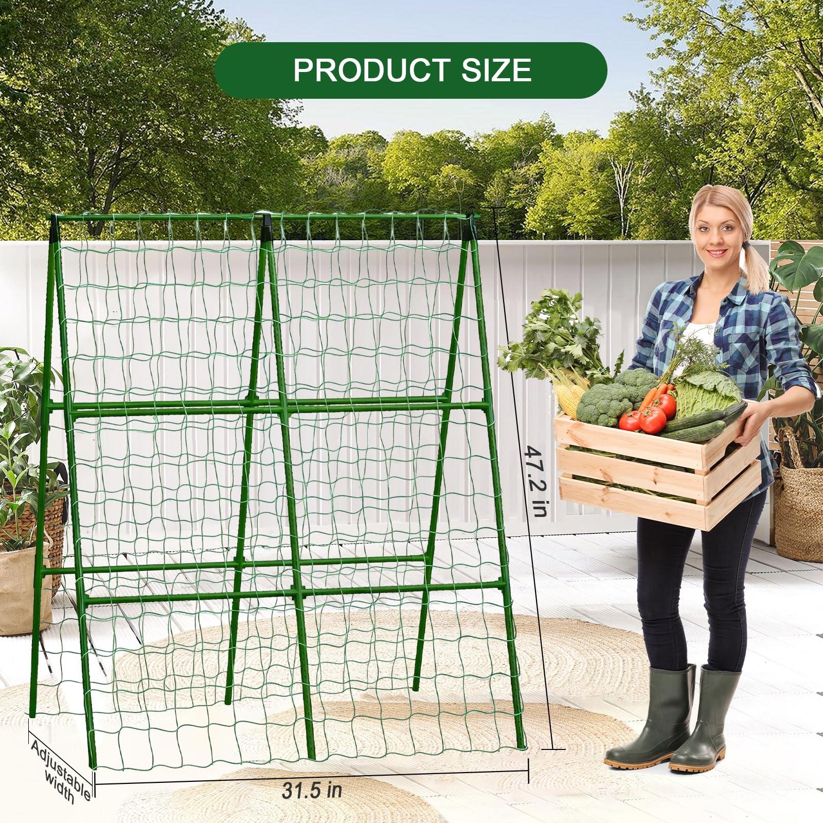 Eunice enrejado instalado en balcón que optimiza cultivo vertical