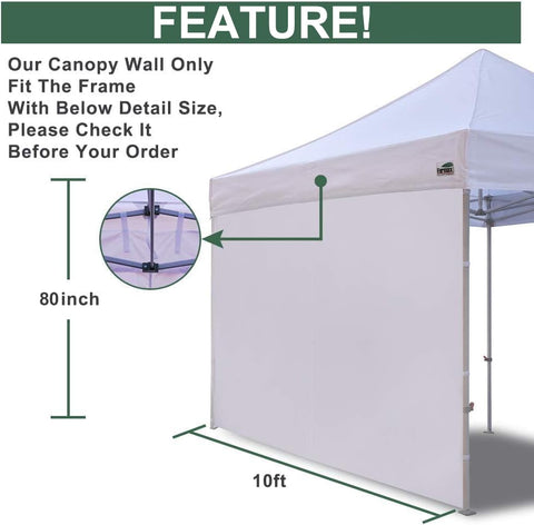 Eurmax lateral instalada en carpa 10x10 ofreciendo sombra y privacidad