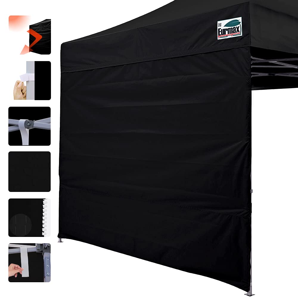 Eurmax pared lateral montada en carpa mostrando ajuste seguro
