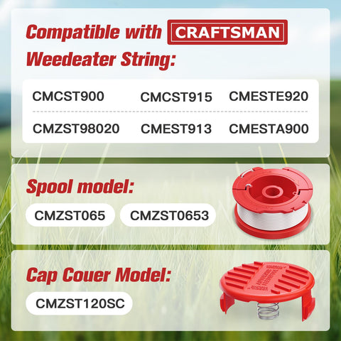 Eventronic carrete instalado en desmalezadora Craftsman para alimentación automática