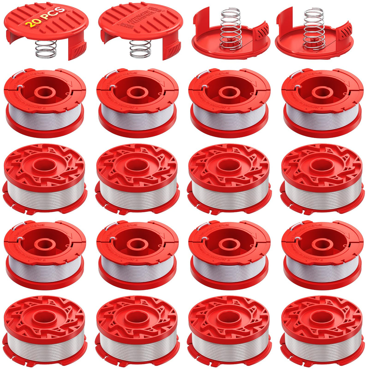 Eventronic frente del paquete mostrando 20 carretes y compatibilidad Craftsman