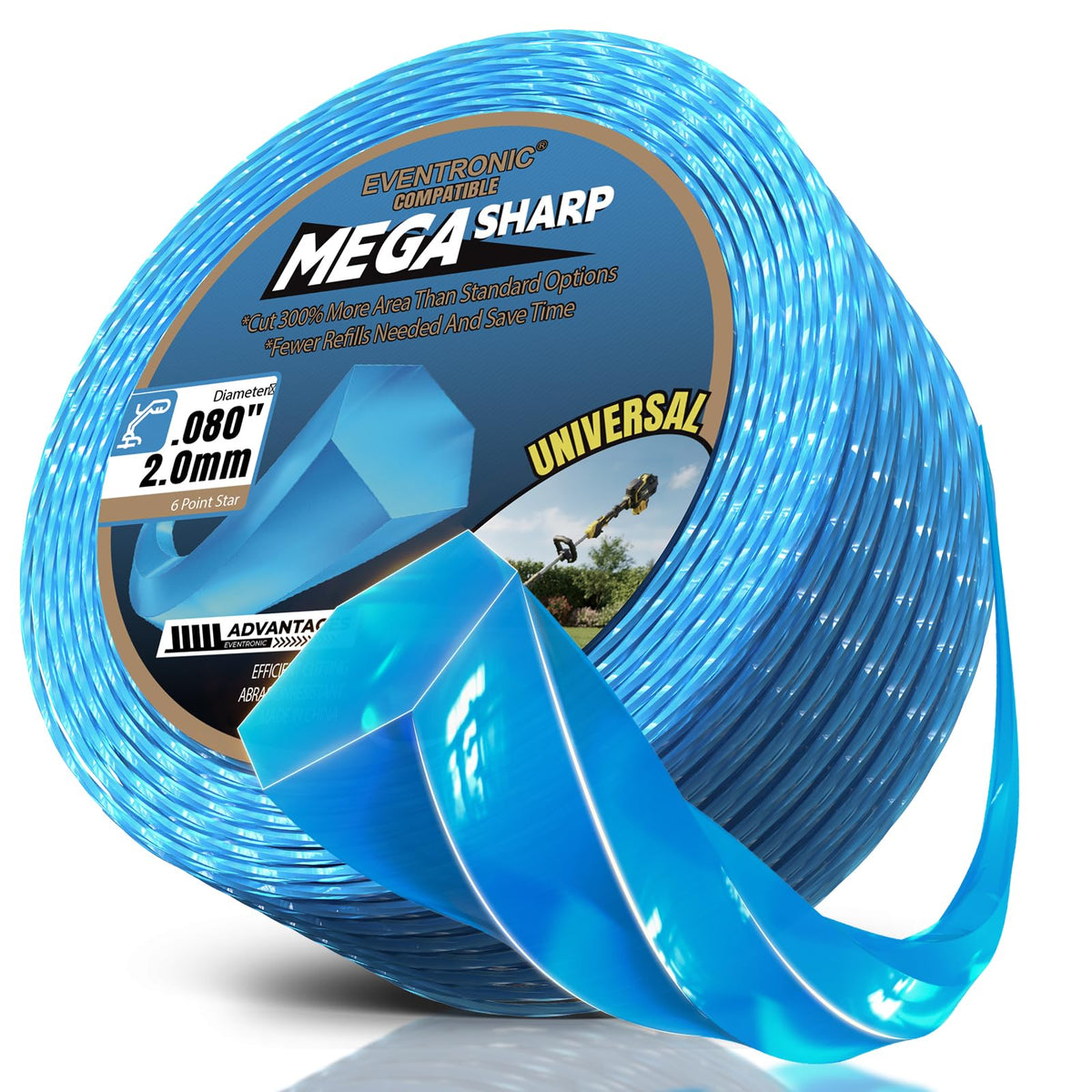 Eventronic imagen frontal del paquete mostrando el rollo y longitud 220FT, ideal para ahorro