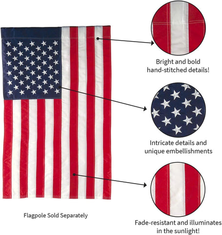 Evergreen Flag costuras reforzadas que aseguran durabilidad bajo intemperie
