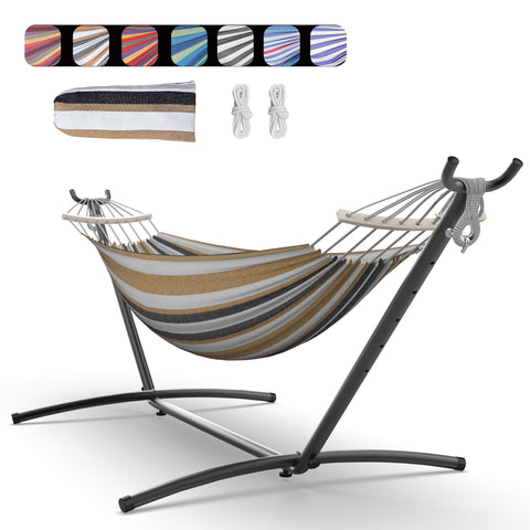 Everyfun hamaca vista frontal mostrando cama amplia y diseño coffee cómodo