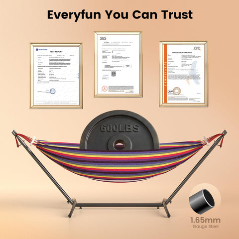 Everyfun comparación de tamaño con dos personas para visualizar capacidad