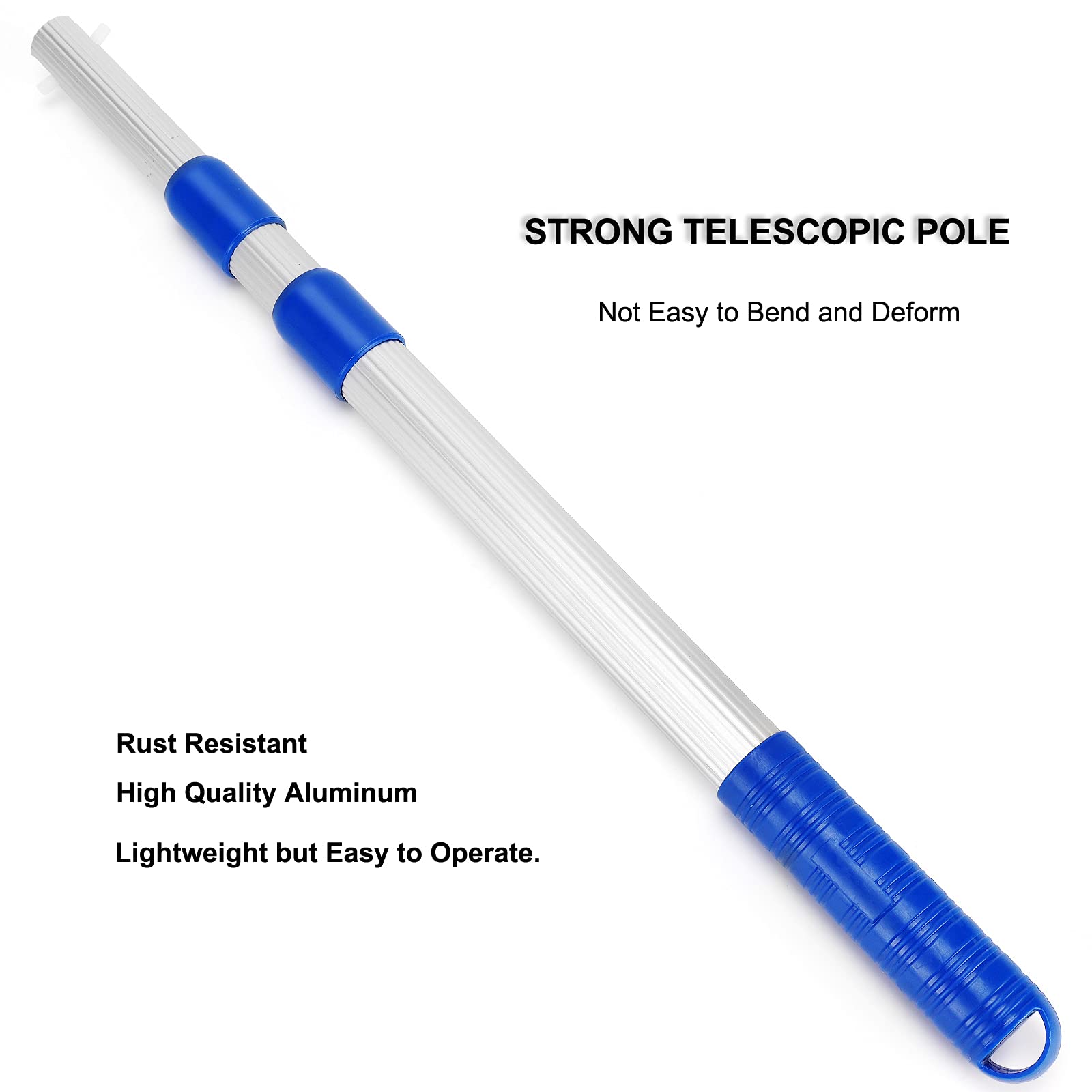 Mástil telescópico Evob extendido mostrando ajuste estable y cómodo
