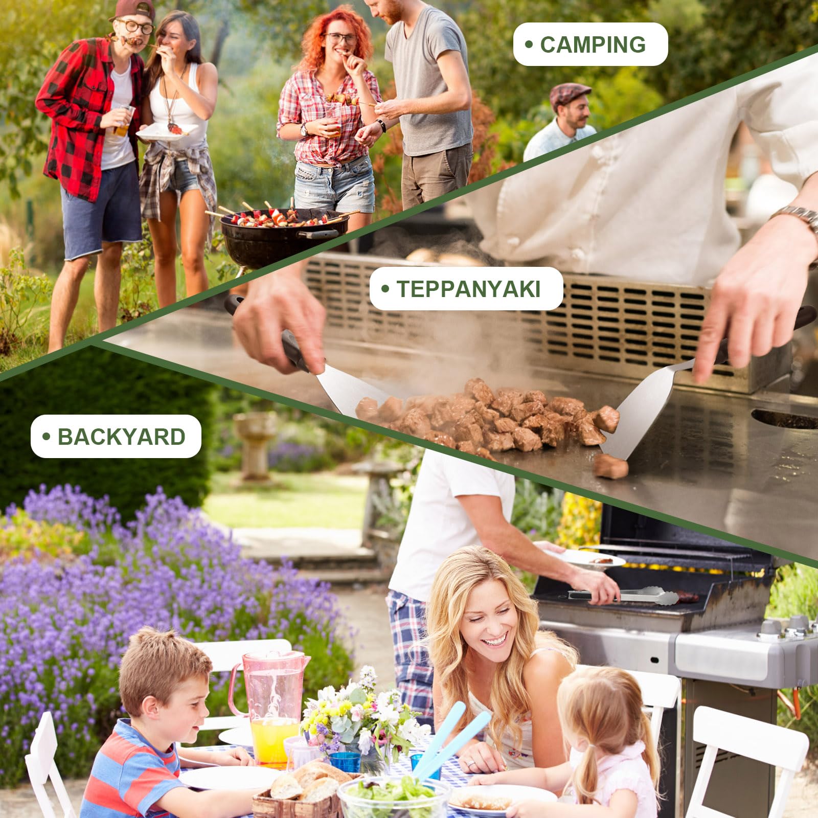 EWFEN kit en entorno de barbacoa mostrando uso en plancha al aire libre