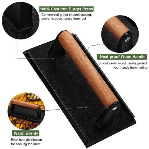 EWFEN mango de madera ergonómico que ofrece agarre seguro y aislante