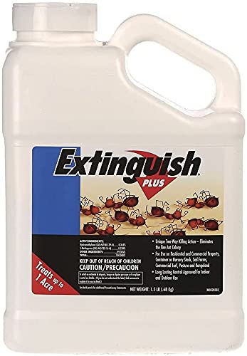 Extinguish empaque frontal con instrucciones claras y control eficaz de hormigas