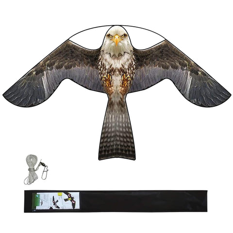 eyijklzo cometa halcón frontal mostrando forma realista y efecto disuasorio