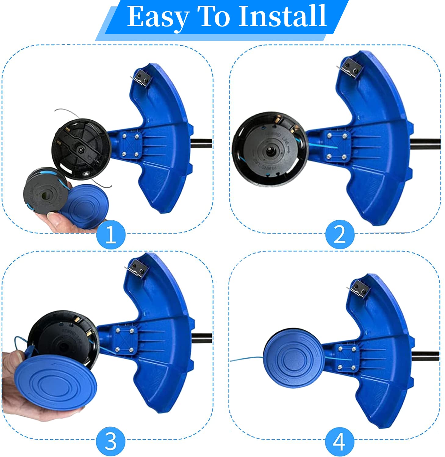 Detalle del carrete ABS Eyoloty KST-120X-06, montaje resistente y duradero