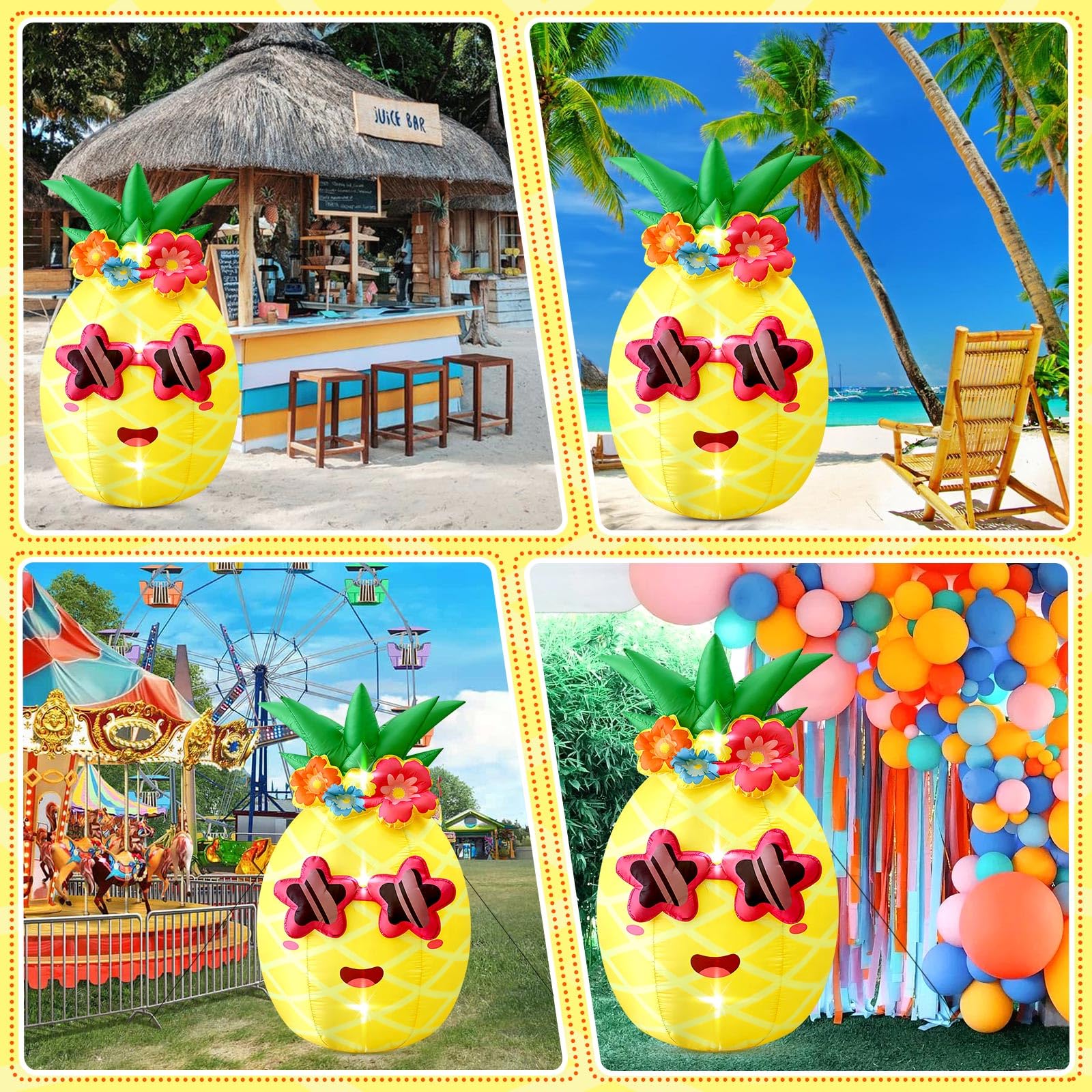 Eyourlife piña como centro de una ambientación tropical y divertida