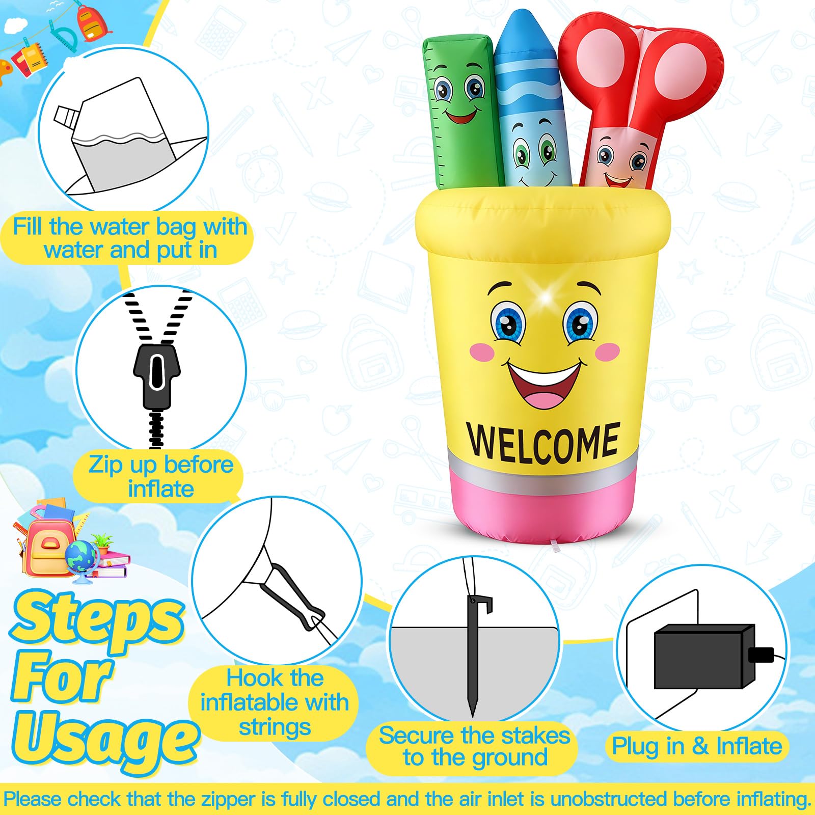 Eyourlife inflable plegado para almacenamiento práctico y compacto