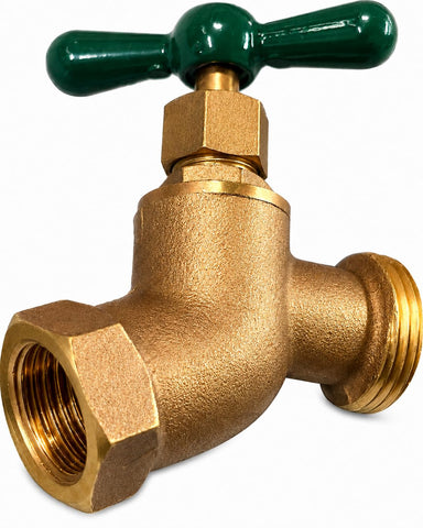 EZ-FLUID vista frontal del grifo de latón resistente para riego duradero