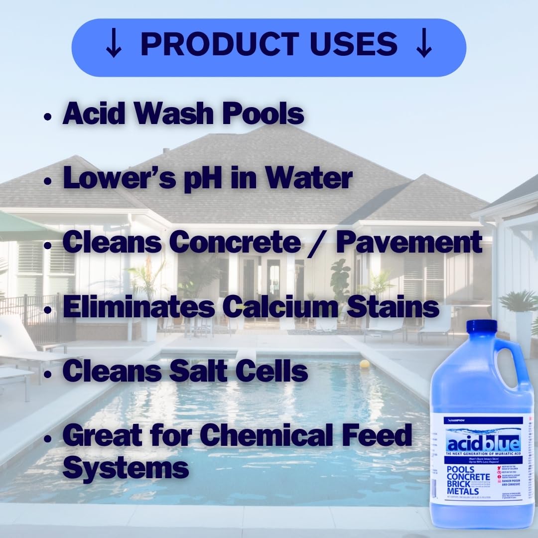 EZ POOLS textura del líquido Acid Blue muestra claridad y concentración